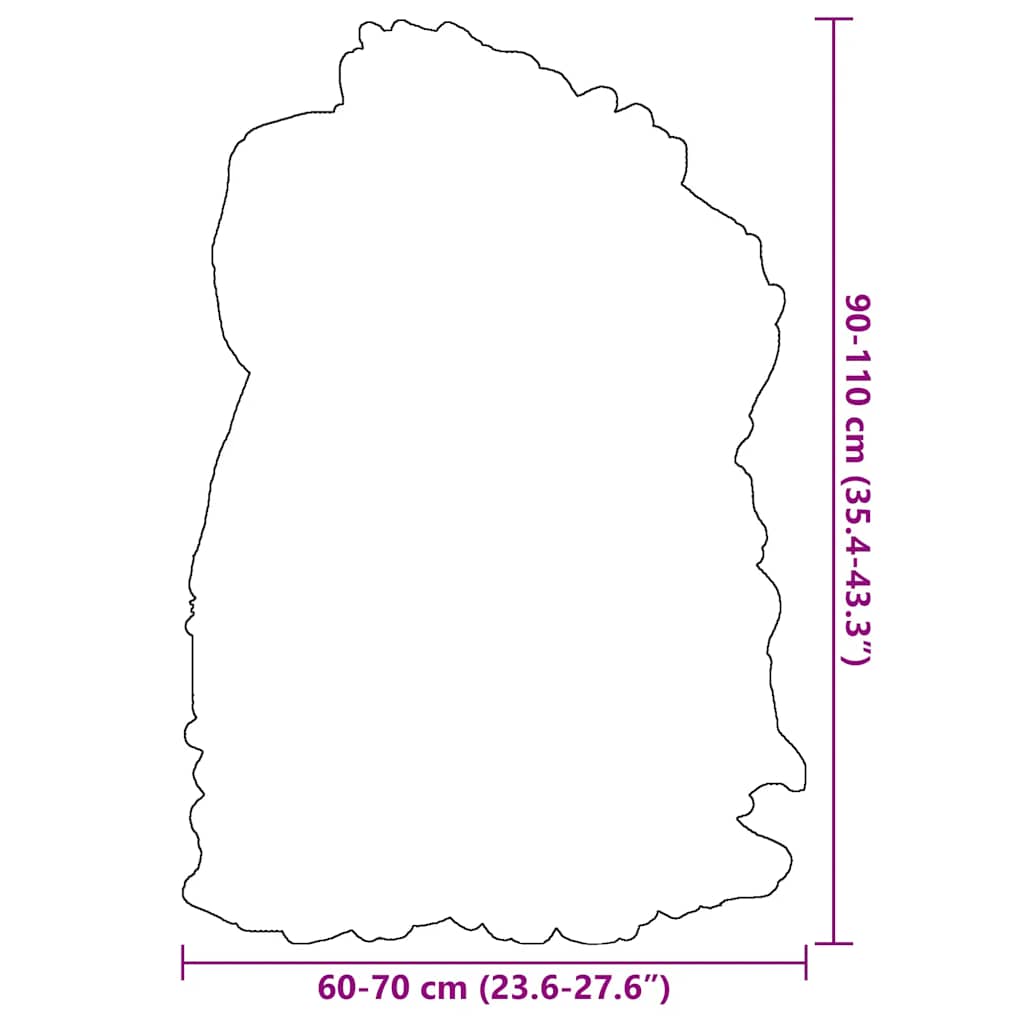 Sitzauflage aus Isländischem Schafspelz Braun 70x110 cm