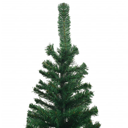 Künstlicher Weihnachtsbaum mit Beleuchtung Kugeln L 240 cm Grün