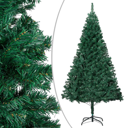 Künstlicher Weihnachtsbaum mit Beleuchtung & Kugeln Grün 210 cm