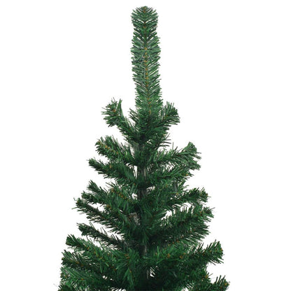 Künstlicher Weihnachtsbaum mit Beleuchtung Kugeln L 240 cm Grün