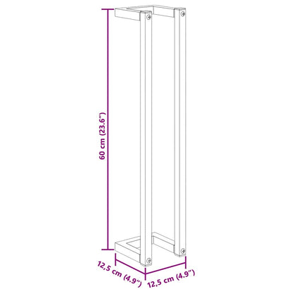 Portasciugamani, bianco, 12,5x12,5x60 cm, acciaio