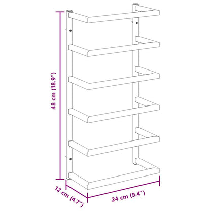 Handtuchständer Weiß 24x12x48 cm Stahl