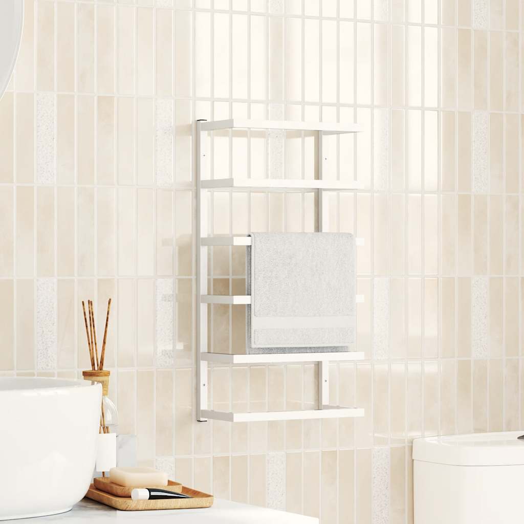 Handtuchständer Weiß 24x12x48 cm Stahl