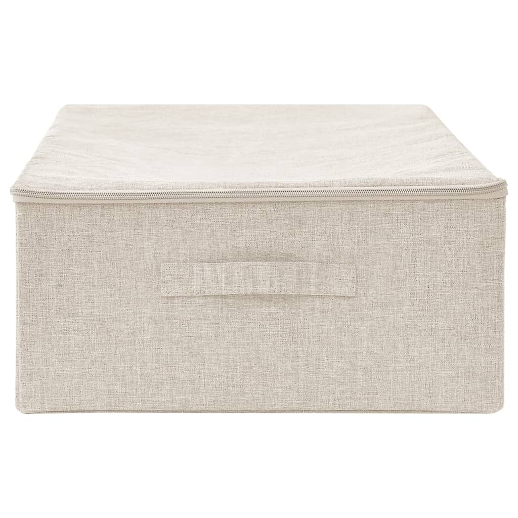 Aufbewahrungsbox Stoff 70x40x18 cm Creme