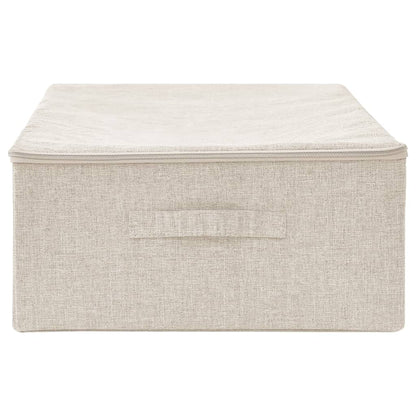 Aufbewahrungsbox Stoff 70x40x18 cm Creme