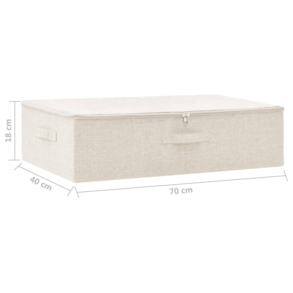 Aufbewahrungsbox Stoff 70x40x18 cm Creme