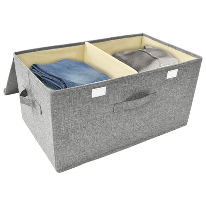 Aufbewahrungsbox Stoff 50x30x25 cm Grau