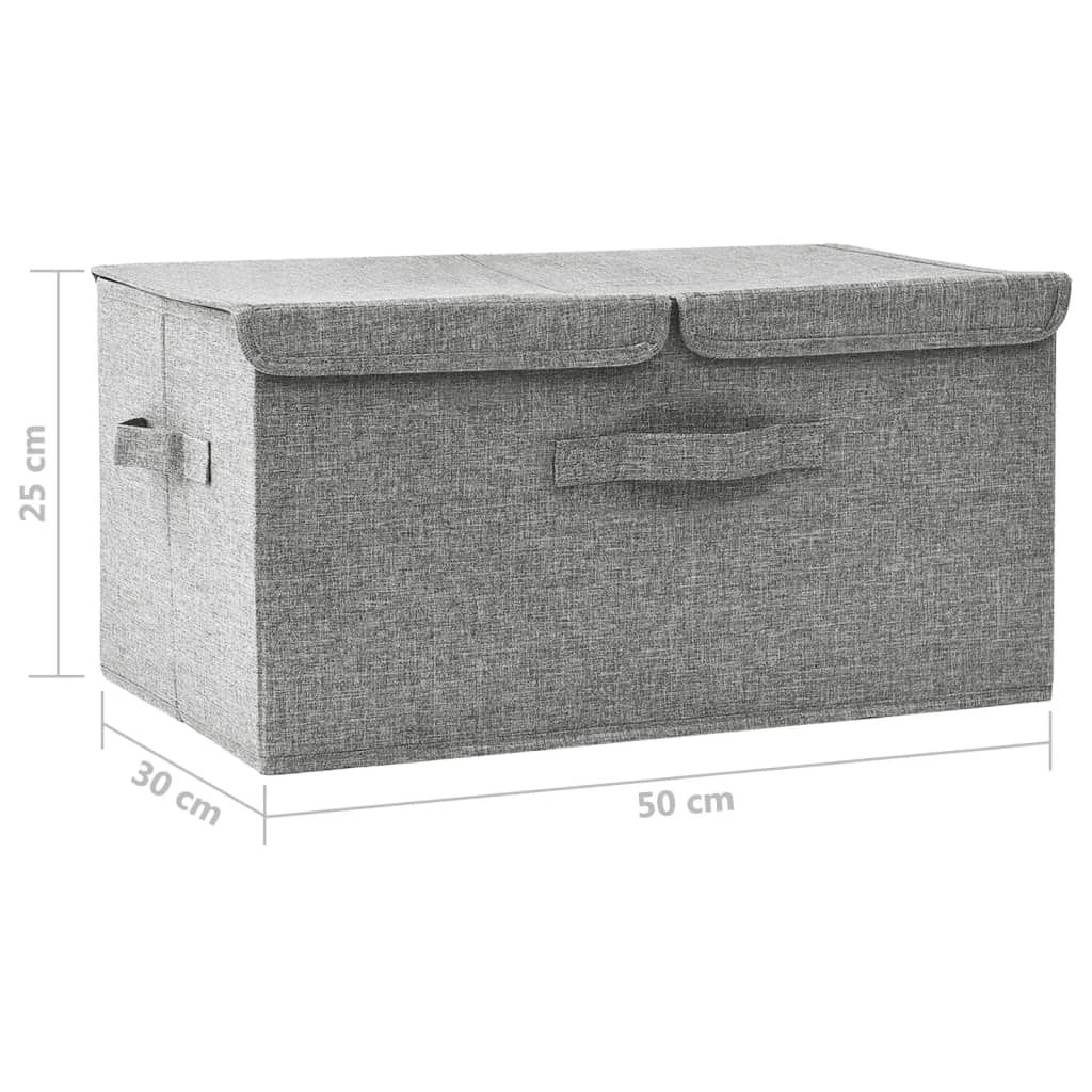 Aufbewahrungsbox Stoff 50x30x25 cm Grau