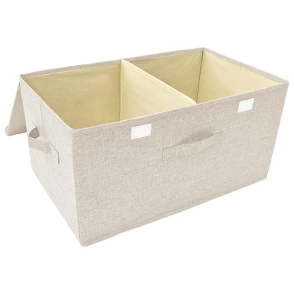 Aufbewahrungsbox Stoff 50x30x25 cm Creme