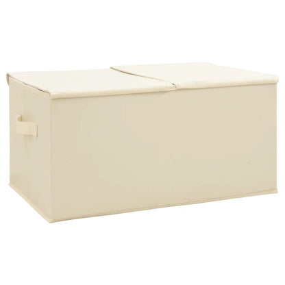 Aufbewahrungsboxen 2 Stk. Stoff 50x30x25 cm Creme