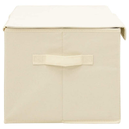 Aufbewahrungsboxen 2 Stk. Stoff 50x30x25 cm Creme