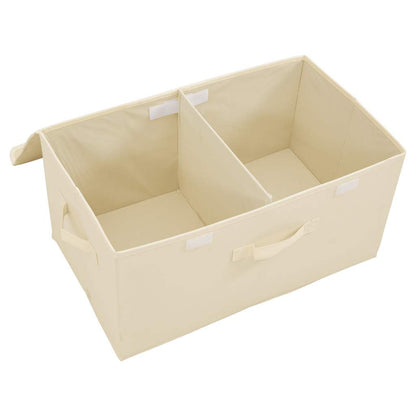 Aufbewahrungsboxen 2 Stk. Stoff 50x30x25 cm Creme