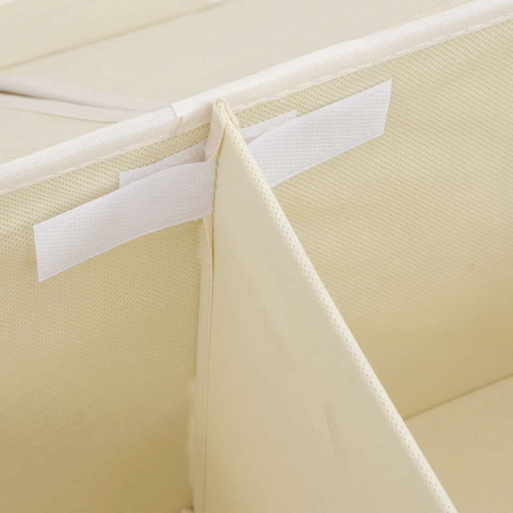 Aufbewahrungsboxen 2 Stk. Stoff 50x30x25 cm Creme