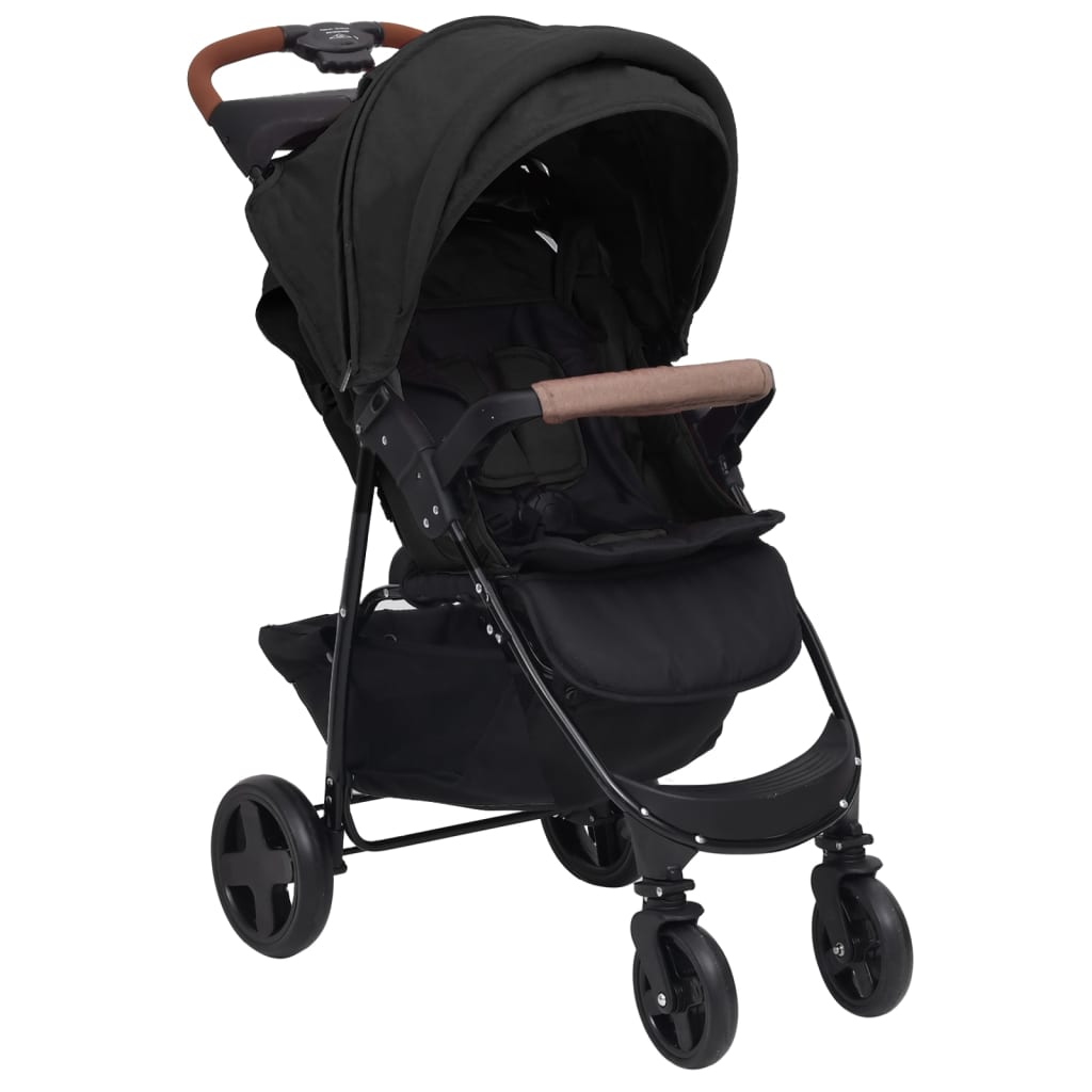 2-in-1 Kinderwagen Anthrazit Stahl