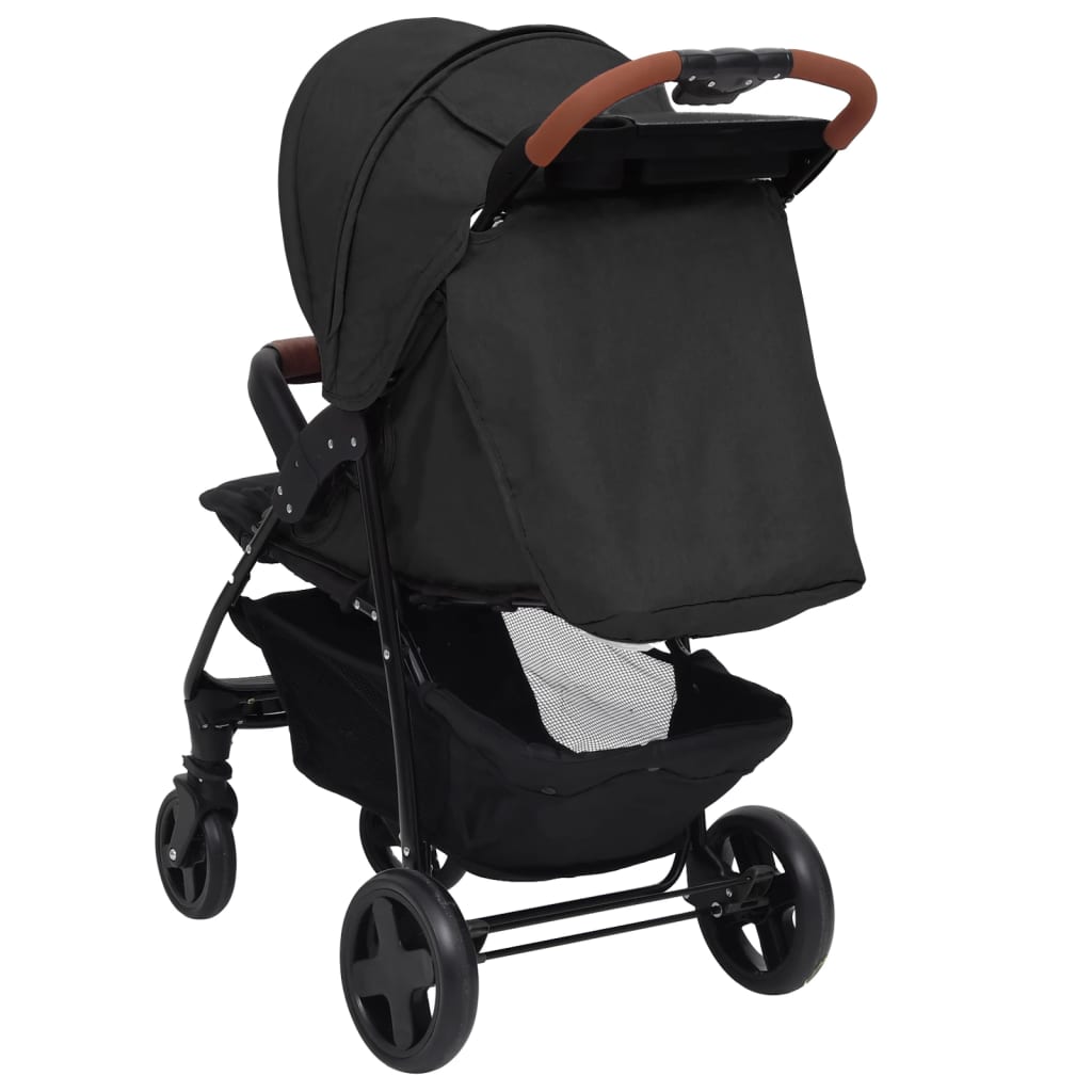 2-in-1 Kinderwagen Anthrazit Stahl