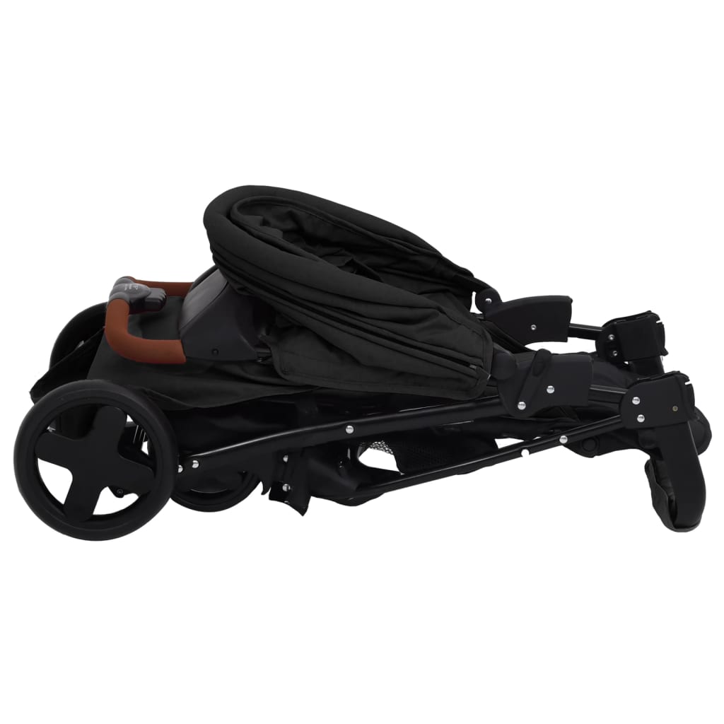 2-in-1 Kinderwagen Anthrazit Stahl