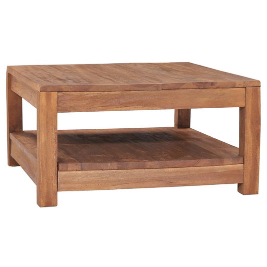 Couchtisch 68x67x35 cm Massivholz Teak