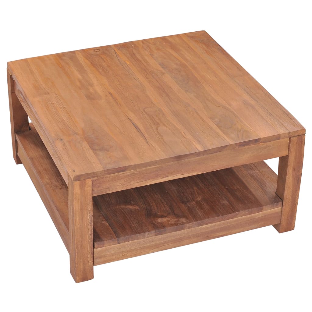 Couchtisch 68x67x35 cm Massivholz Teak