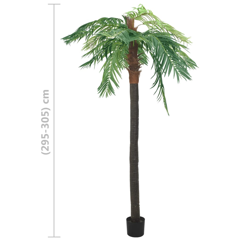 Künstliche Palme Phönix mit Topf 305 cm Grün