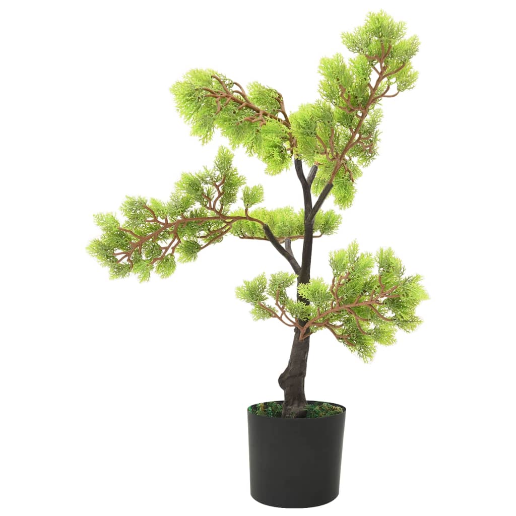 Künstlicher Bonsai Zypresse mit Topf 60 cm Grün