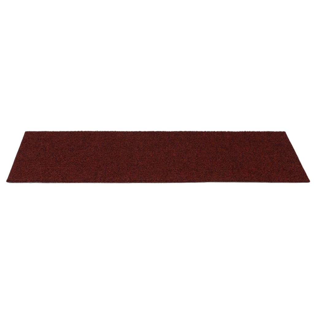 Selbstklebende Treppenmatten 15 Stk. Rechteckig 60x25 cm Rot