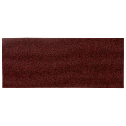 Selbstklebende Treppenmatten 15 Stk. Rechteckig 60x25 cm Rot