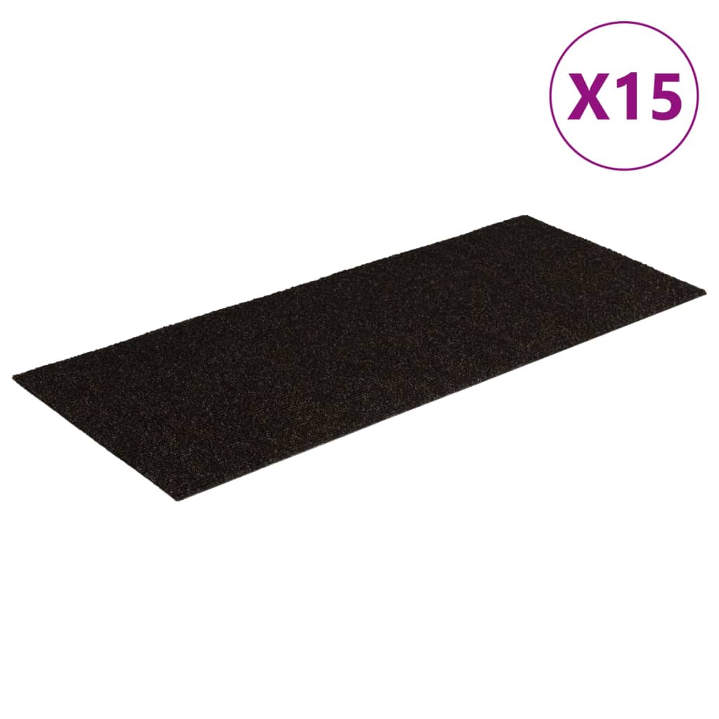 Selbstklebende Treppenmatten 15 Stk. 60x25 cm Dunkelbraun