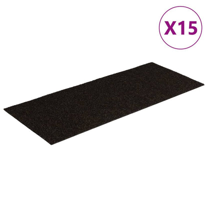 Selbstklebende Treppenmatten 15 Stk. 60x25 cm Dunkelbraun