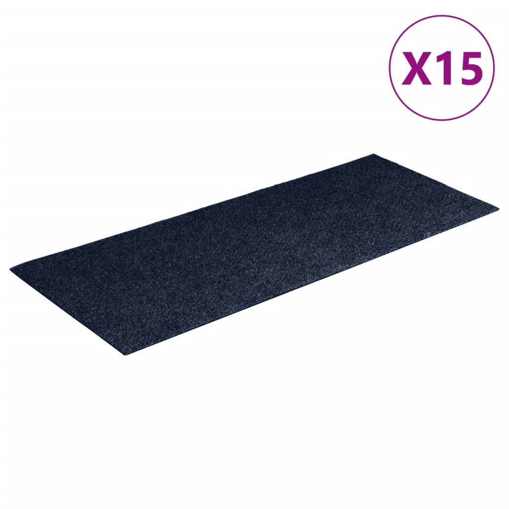 Selbstklebende Treppenmatten 15 Stk. Rechteckig 60x25 cm Blau