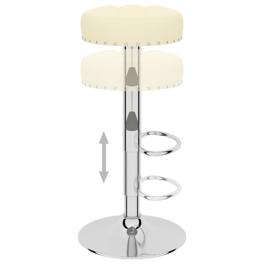 Barhocker 2 Stk. Creme Stoff