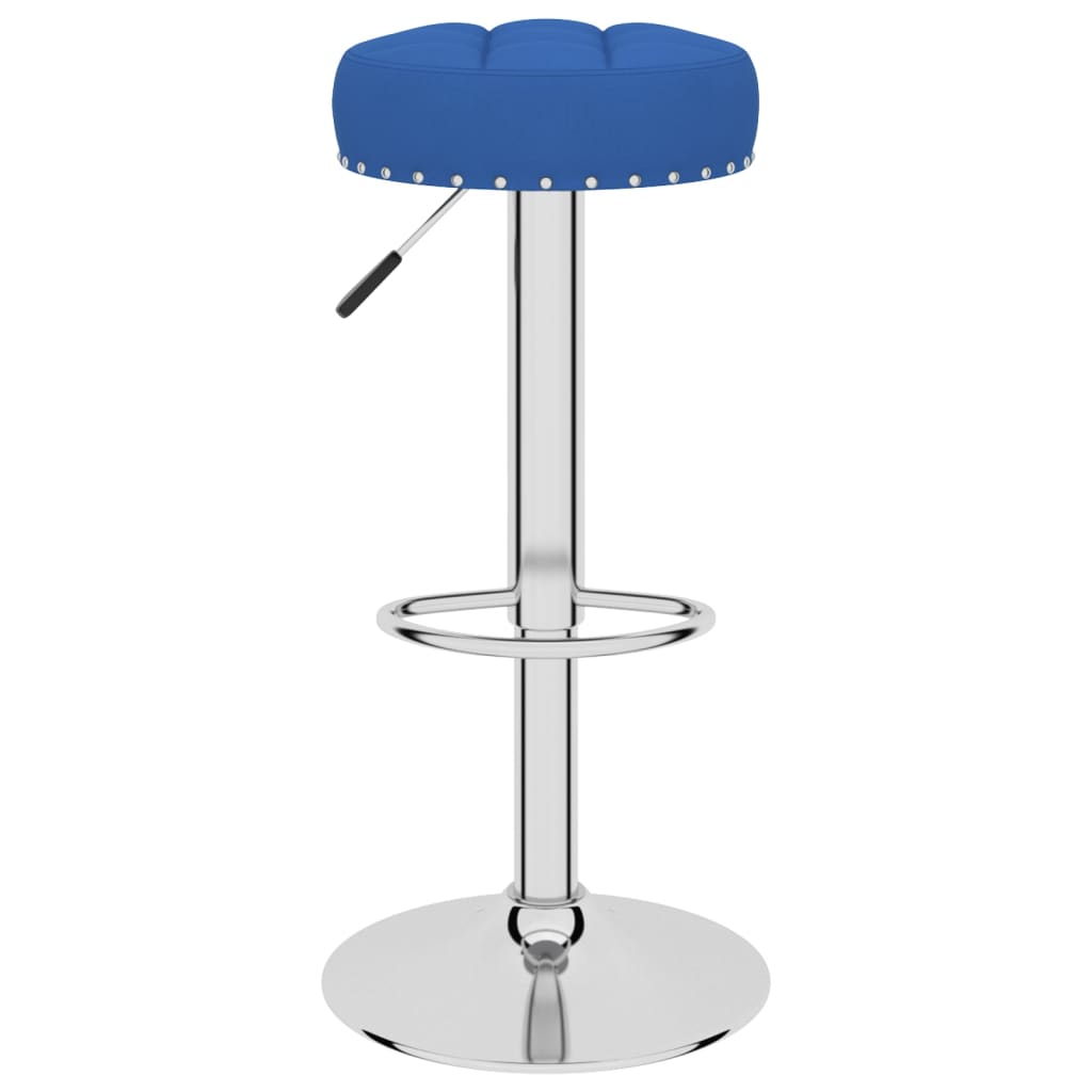 Barhocker 2 Stk. Blau Stoff