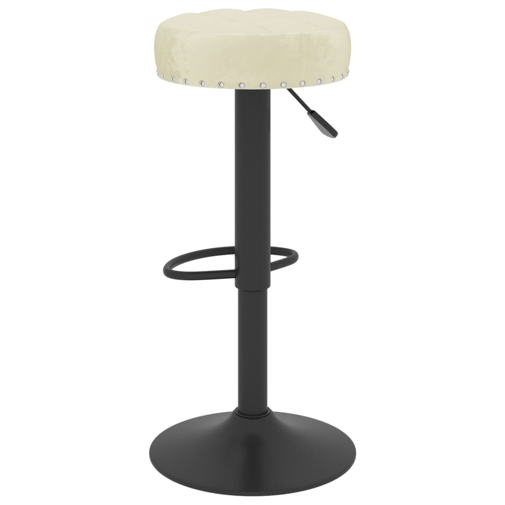 Barhocker 2 Stk. Creme Samt