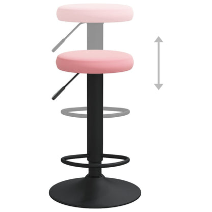 Barhocker 2 Stk. Rosa Samt