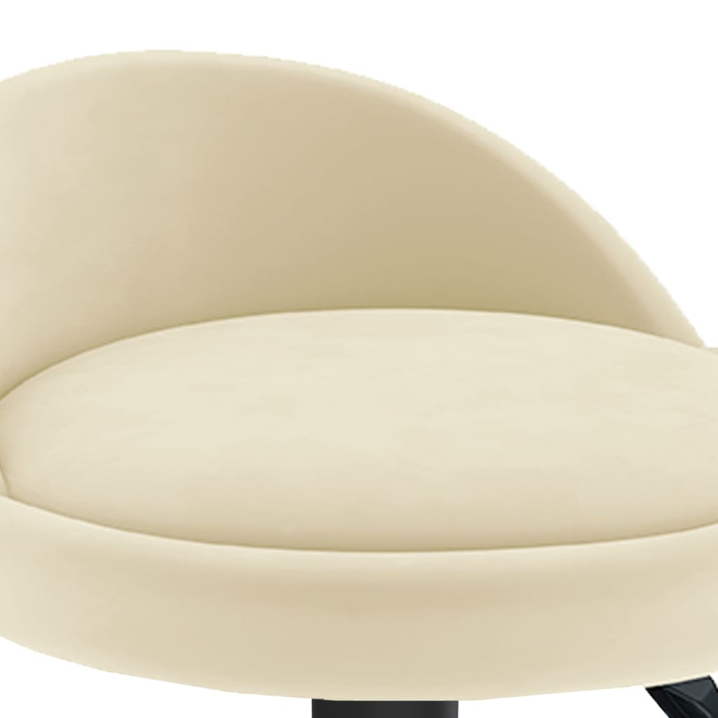 Barhocker 2 Stk. Creme Samt