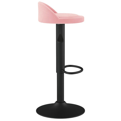 Barhocker 2 Stk. Rosa Samt