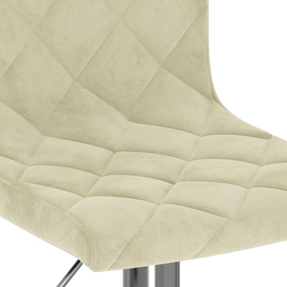 Barhocker 2 Stk. Creme Samt