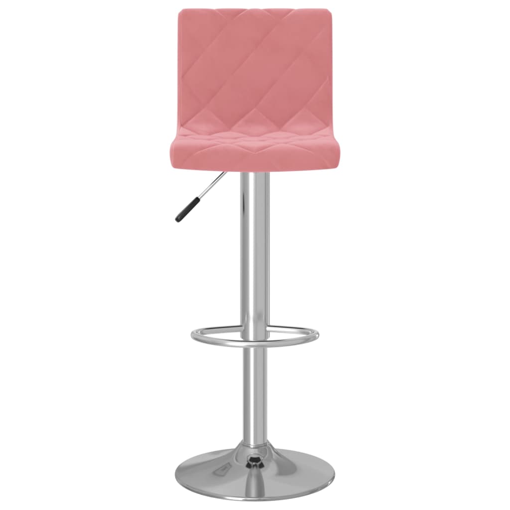 Barhocker 2 Stk. Rosa Samt