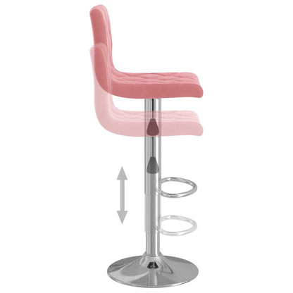 Barhocker 2 Stk. Rosa Samt