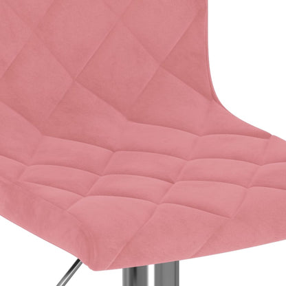 Barhocker 2 Stk. Rosa Samt