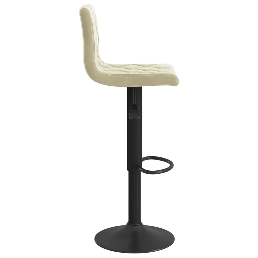 Barhocker 2 Stk. Creme Samt