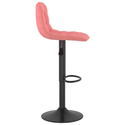 Barhocker 2 Stk. Rosa Samt