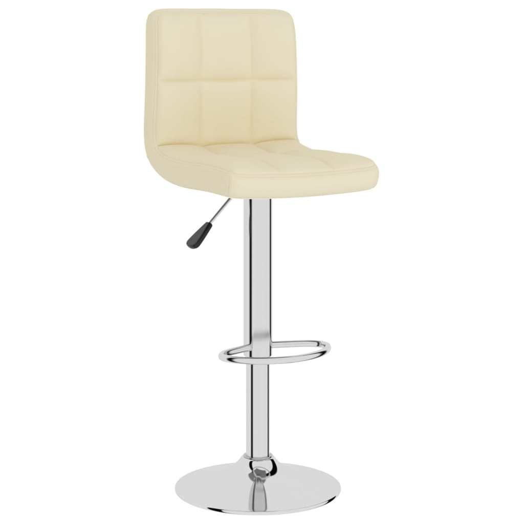 Barhocker 2 Stk. Creme Stoff