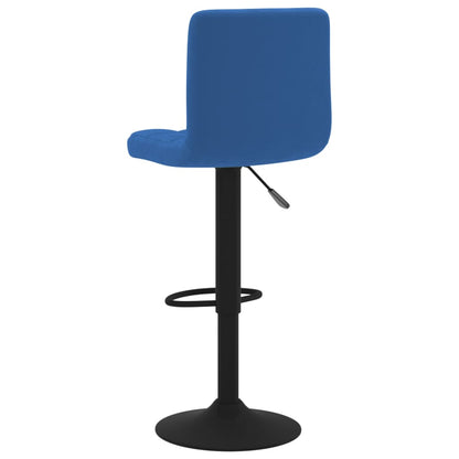 Barhocker 2 Stk. Blau Samt