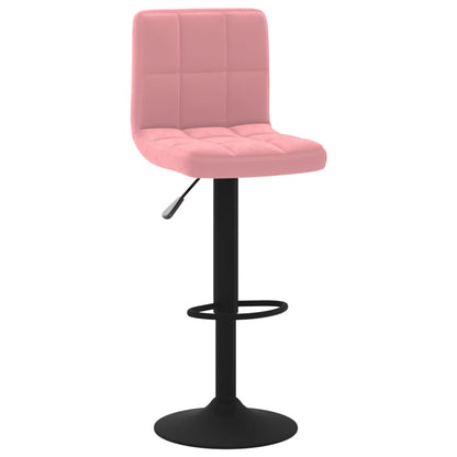 Barhocker 2 Stk. Rosa Samt