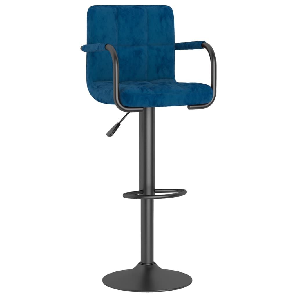 Barhocker Blau Samt