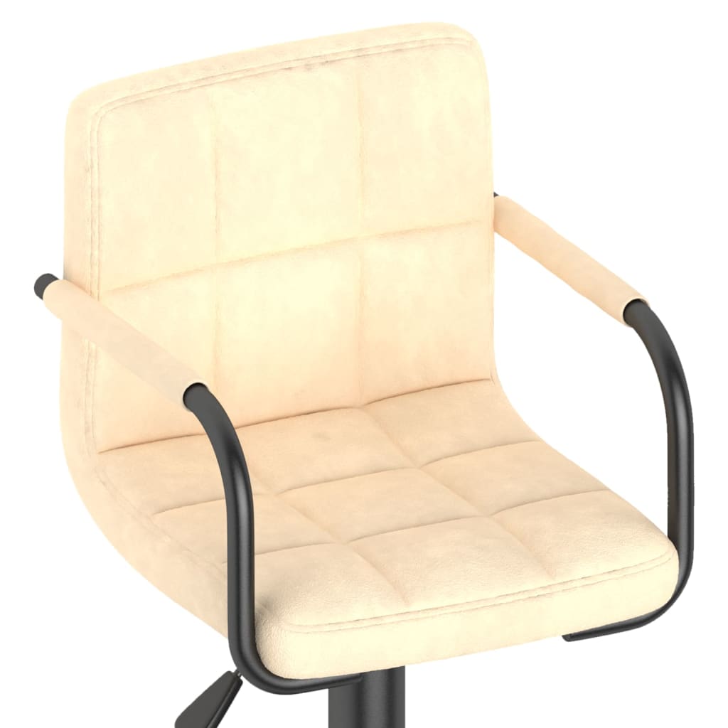 Barhocker 2 Stk. Creme Samt