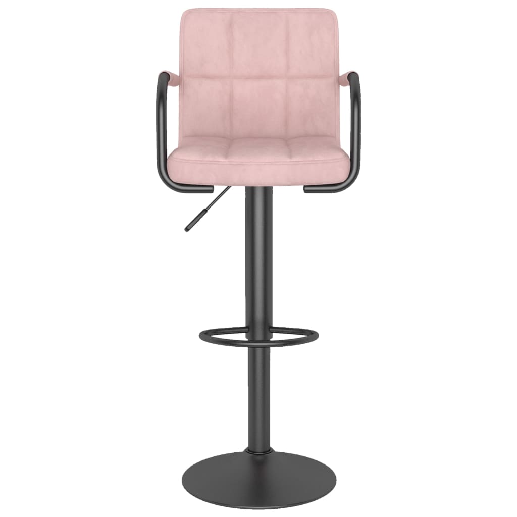 Barhocker 2 Stk. Rosa Samt