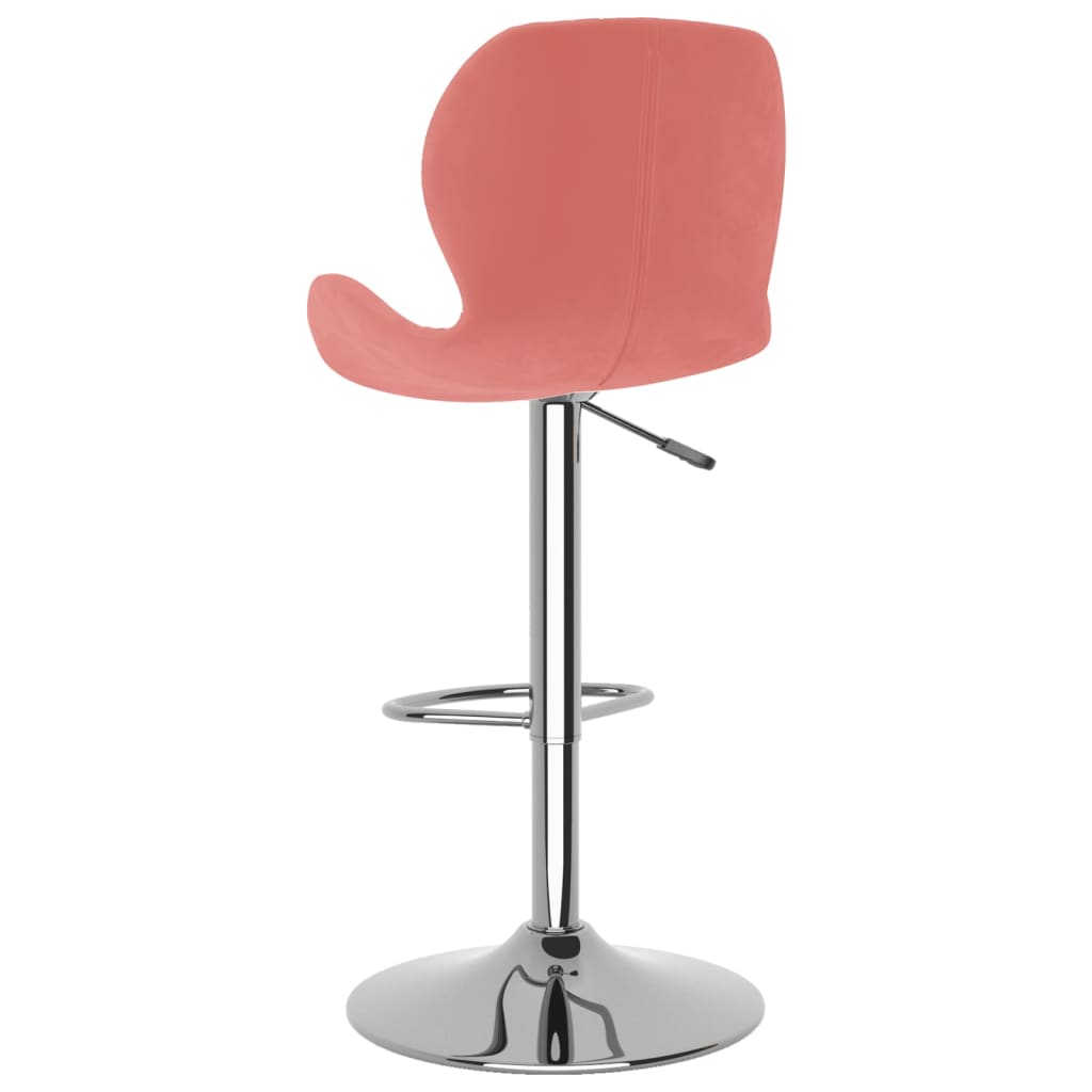 Barhocker 2 Stk. Rosa Samt