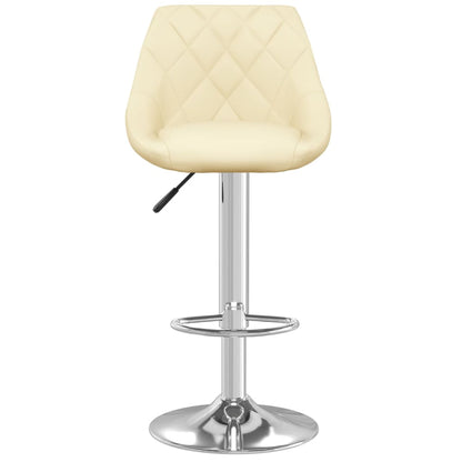 Barhocker 2 Stk. Creme Kunstleder