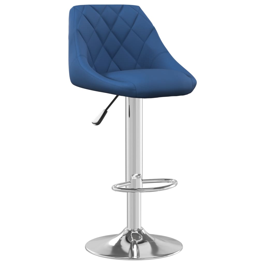 Barhocker 2 Stk. Blau Samt